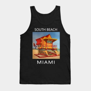 South Beach Lifeguard Tower in Miami Florida - Welshdesigns Tank Top